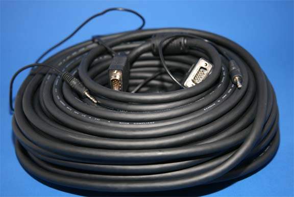 100FT SVGA with Audio Cable UL2919 HD15 Male to Male