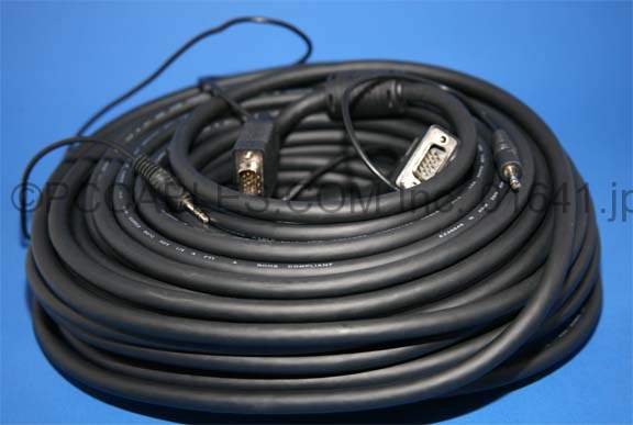 100FT SVGA with AUDIO Cable UL2919 HD15 M-M with 3.5mm M-M