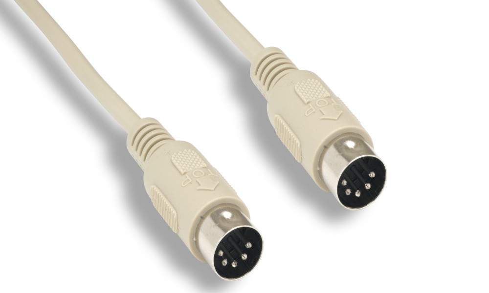 10FT KEYBOARD Cable DIN5 Male to Male