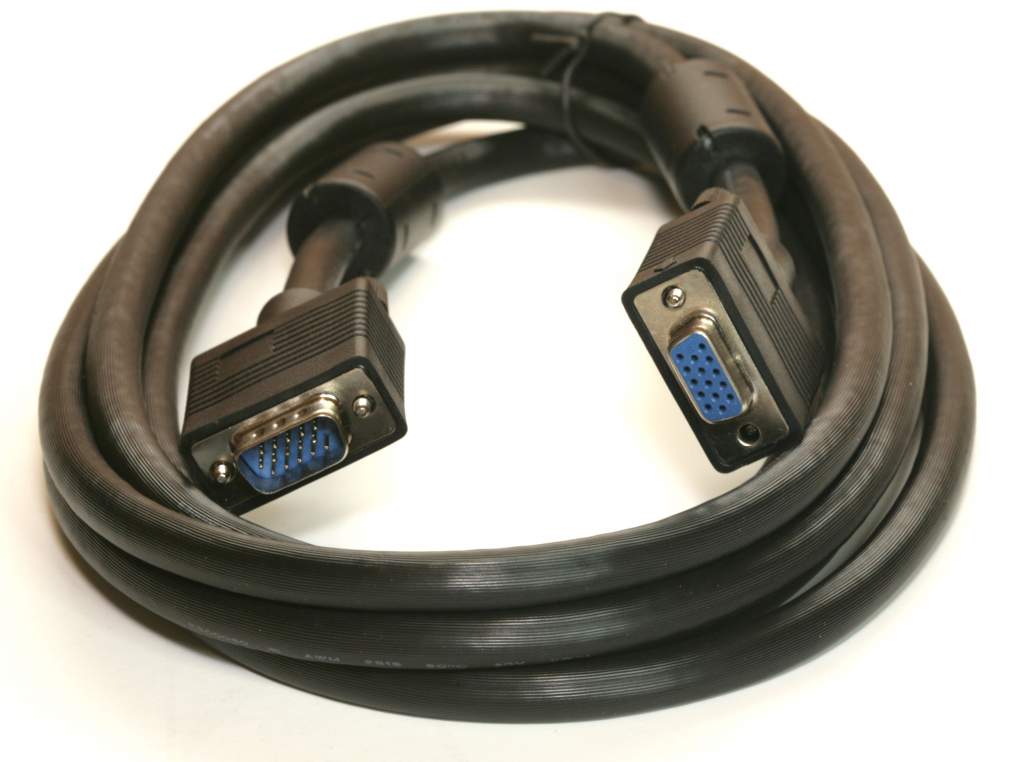 10FT SVGA CABLE MONITOR UL2919 HD15 EXTENSION Male to Female
