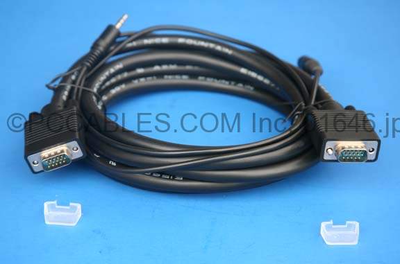 10FT SVGA CABLE MONITOR UL2919 HD15 with AUDIO 3.5 Male to Male
