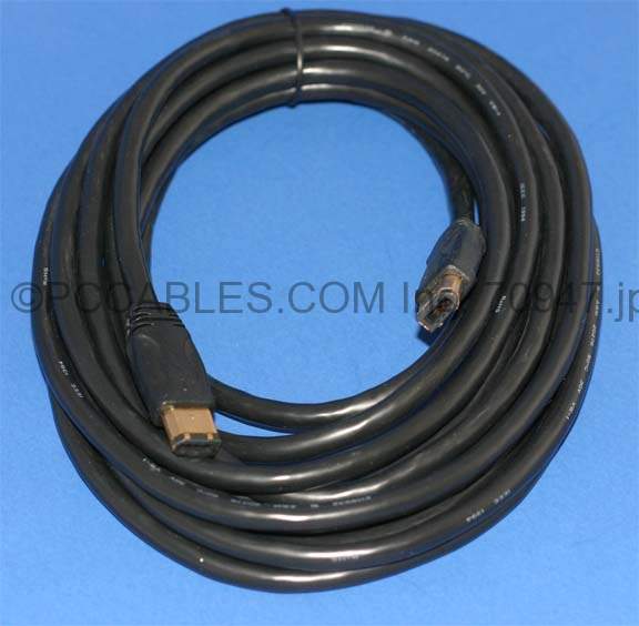 10FT BLACK Firewire Cable 6PIN 6PIN