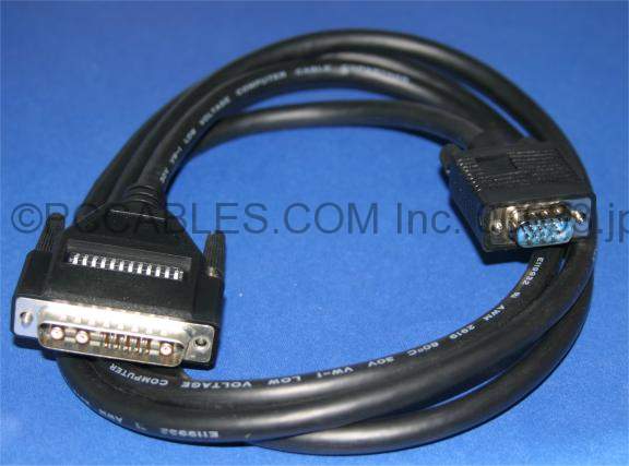 13W3-M to VGA HD15-M 6FT Mode Switches Cable