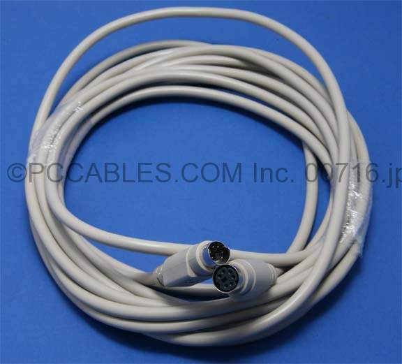 15FT Keyboard Mouse extension Cable MiniDin6 Male to Female PS/2 PS2