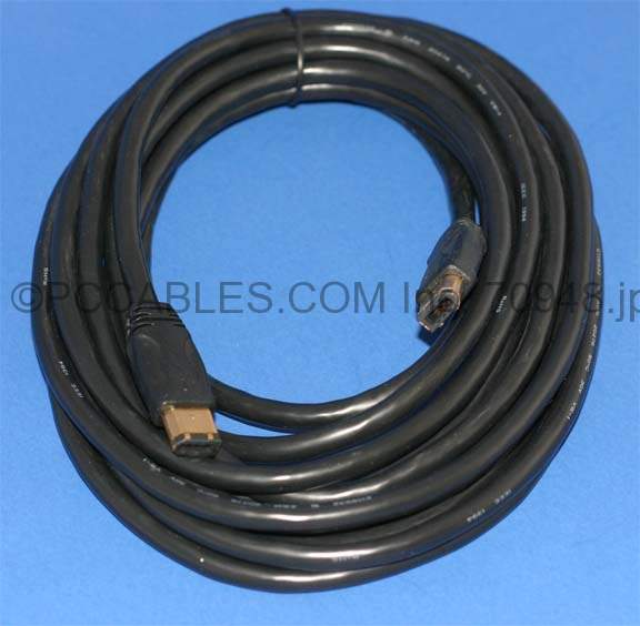 15FT BLACK Firewire Cable 6PIN 6PIN