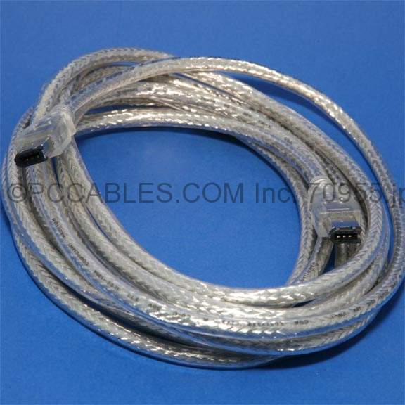 15FT Silver Firewire Cable 6PIN 6PIN