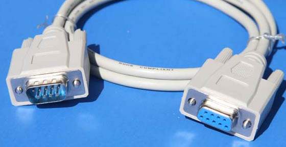 1FT DB9M to DB9F SERIAL CABLE BEIGE
