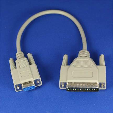 1FT MODEM CABLE DB9-F to DB25-M