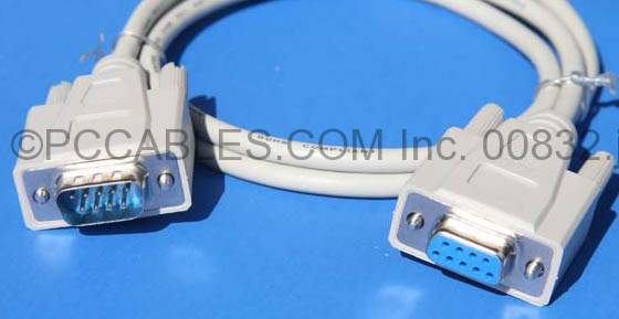 1FT DB9-M to DB9-F SERIAL CABLE BEIGE