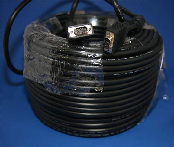 200FT SVGA CABLE MONITOR HD15 Male to Male UL2919 200 Feet