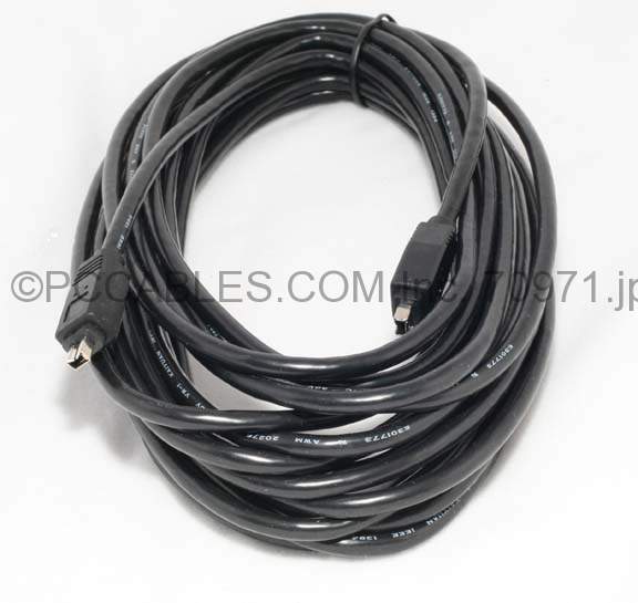 25FT FIREWIRE CABLE BLACK 4PIN 4PIN
