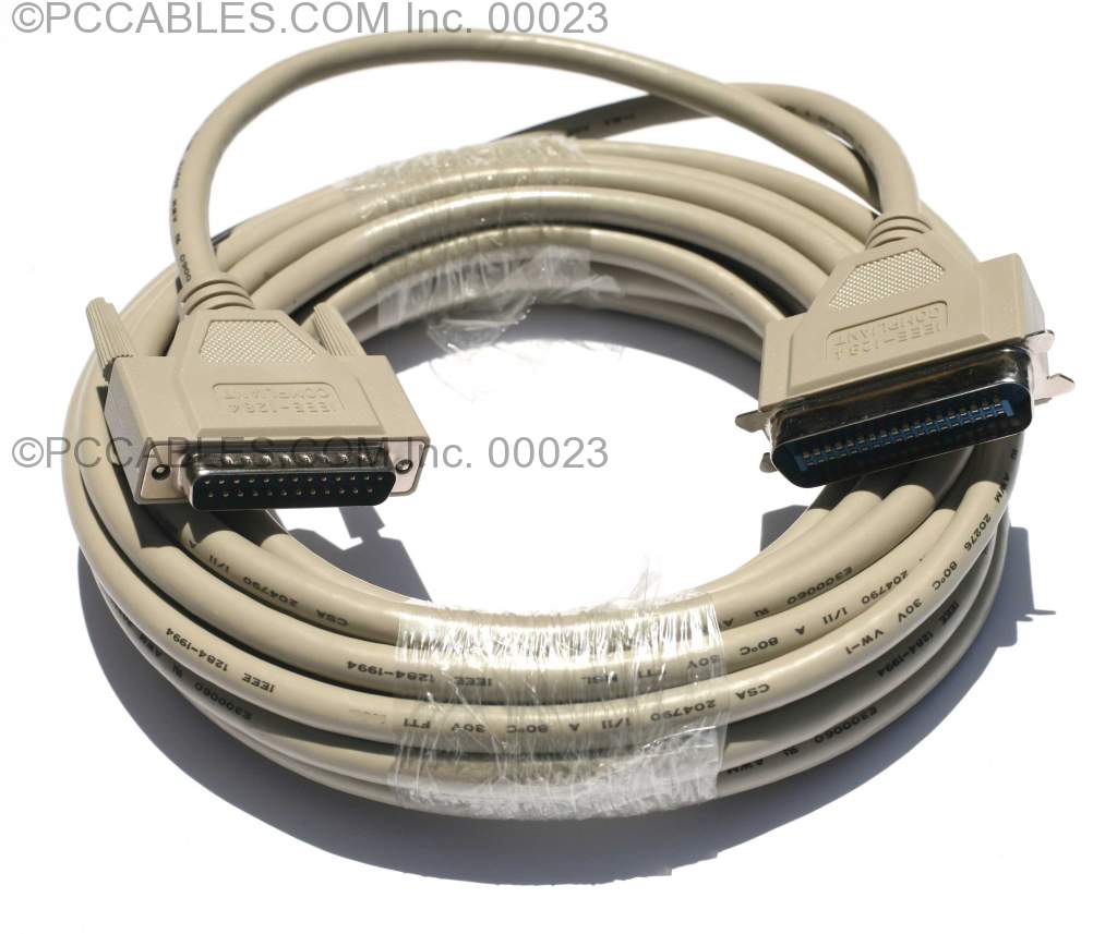 25FT Parallel Printer Cable IEEE-1284 A-B