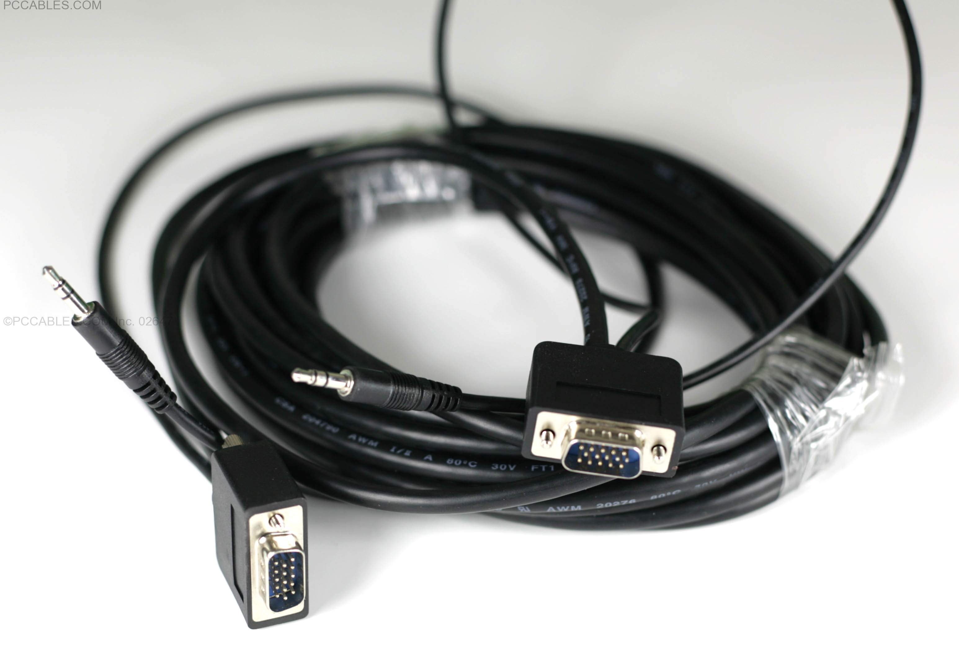 25FT SLIM VGA PLUS Audio HD15 M-M 25 Feet
