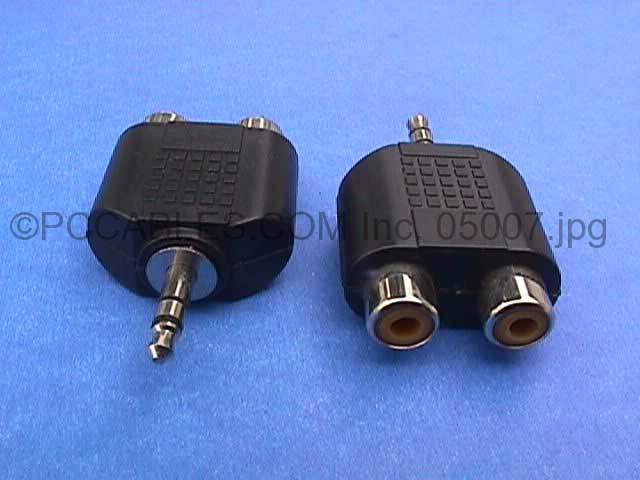 3.5mm STEREO JACK M TO 2 RCA F ADAPTER