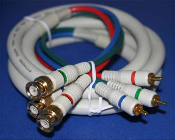3-RCA to 3-BNC Component Cable Video 6 Feet