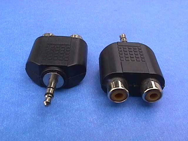 3.5mm STEREO JACK M TO 2 RCA F ADAPTER