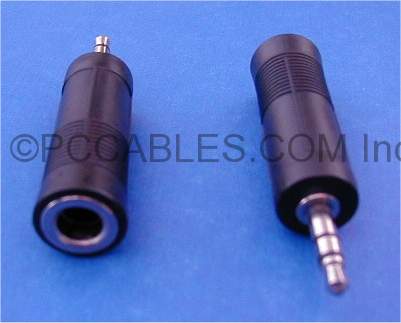 3.5mm STEREO PLUG-M to 1/4 STEREO JACK-F Adapter