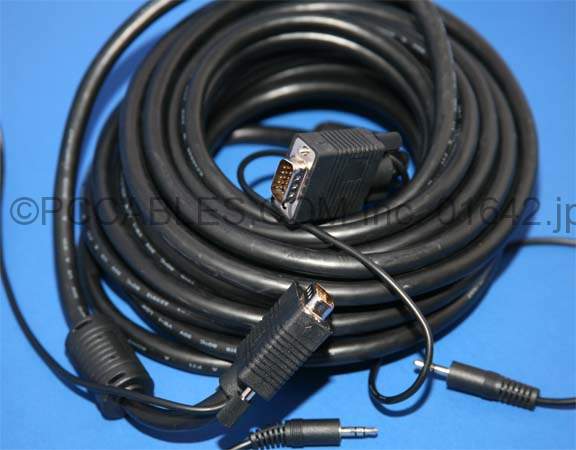 35FT SVGA with AUDIO Cable UL2919 HD15 M-M with 3.5mm M-M