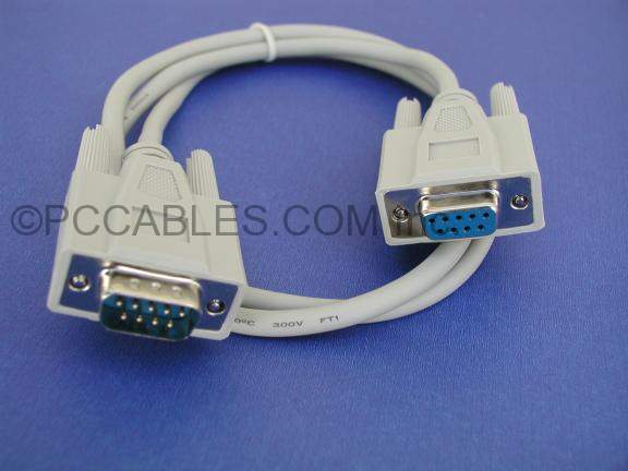 3FT DB9-M to DB9-F SERIAL CABLE BEIGE