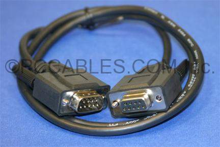 3FT DB9-M to DB9-F SERIAL CABLE BLACK