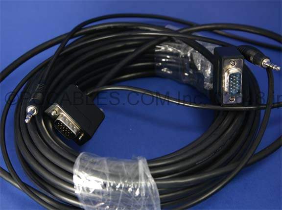 50FT SLIM VGA PLUS Audio HD15 M-M 50 Feet