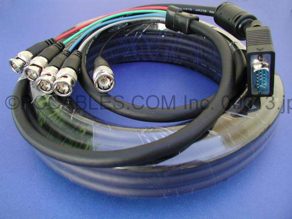 5 BNC TO SUPER VGA HD15-M CABLE 35FT