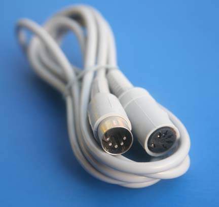 6FT MIDI EXTENSION CABLE DIN5 Male to Female GRAY Keyboard