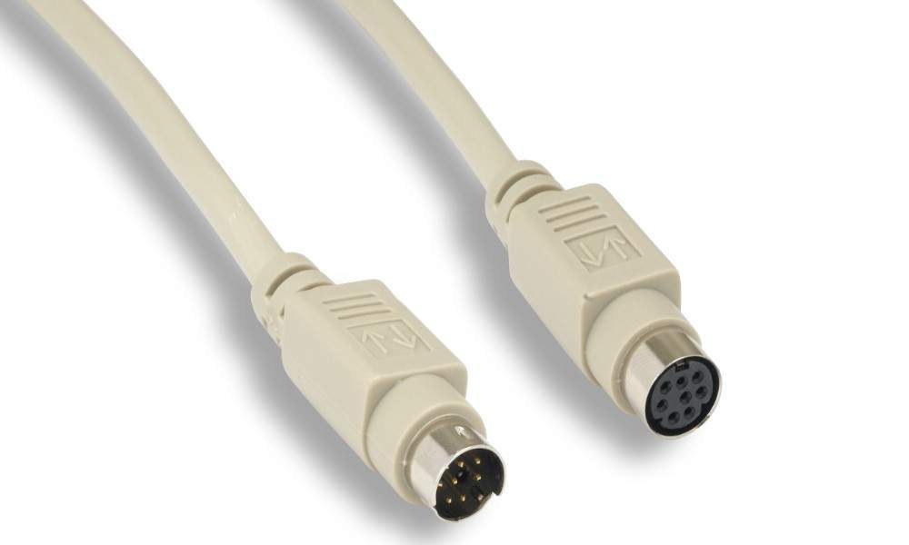 6FT Mini DIN 8 Pin Serial RS-232 Extension Cable 28AWG MDIN 8 Pin M/F Device Mac