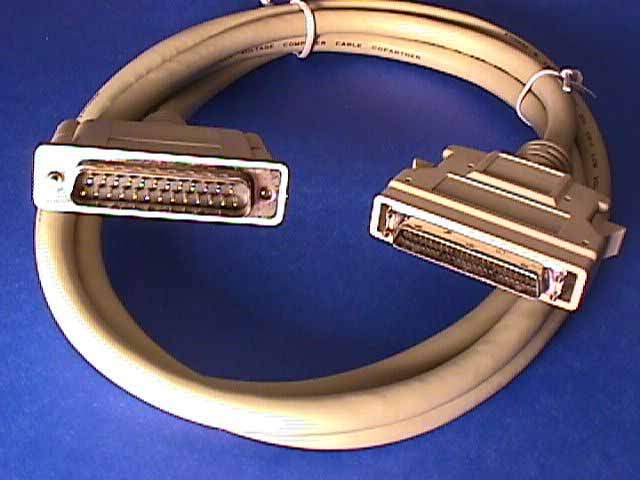 6FT SCSI-II HPDB50-M LATCH TO DB25-M Cable