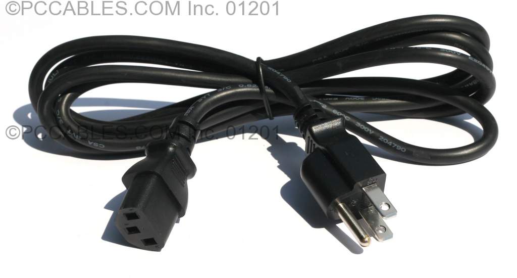 6FT Standard Power Cord Black