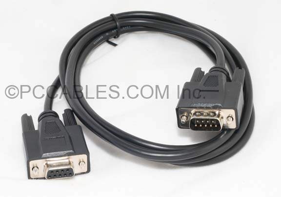 6FT DB9-M to DB9-F SERIAL CABLE BLACK
