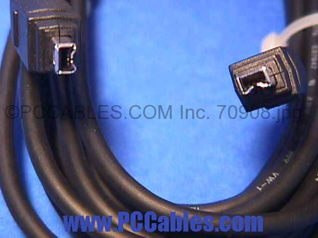 6FT FIREWIRE Cable Black 4PIN 4PIN
