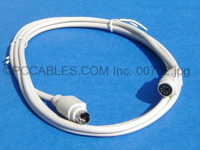 6FT Keyboard Mouse Extension Cable MiniDin6 M-F PS/2 PS2