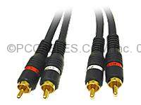 Audio Cable 25FT RCA-M RCA-M Shielded Blue