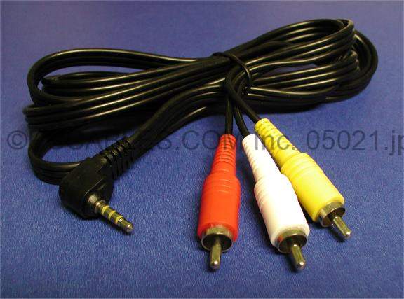CAMCORDER AV CABLE 3.5mm JACK M TO 3 RCA M 6FT