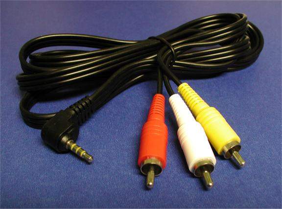 CAMCORDER AV CABLE 3.5mm JACK M TO 3 RCA M 6FT