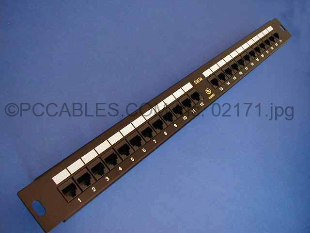 CAT5E PATCH PANELS 24 PORT 110 Punch Down RACK MOUNT