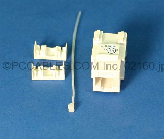 CAT6 RJ-45 Punch-Down Keystone Jack White