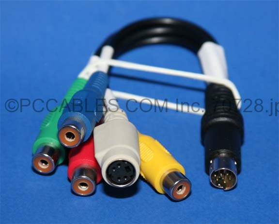 Component Svideo to MINIDIN9 Adapter Cable JATON CB9D0005