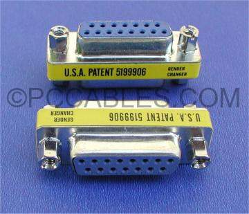 DB15 F-F GENDER CHANGER 2-Rows of Pins