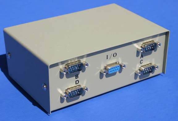 DB9 ABCD 4-MALE 1-FEMALE PORTS SWITCH
