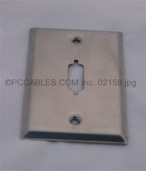 DVI Wall Plate 1-Hole Stainless