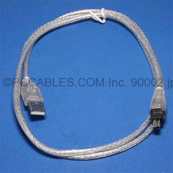 Firewire to USB Cable 6ft Silver Unknown Usage