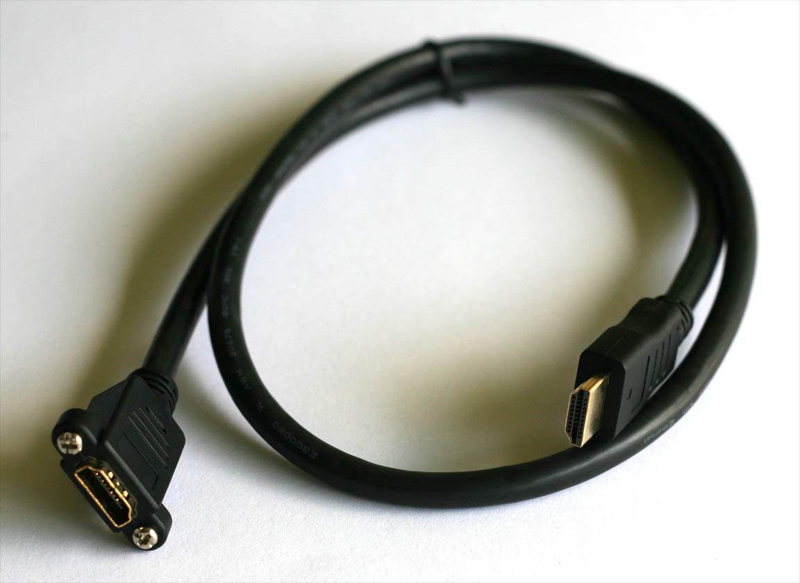 HDMI Panel Mount Cable F-M 3feet