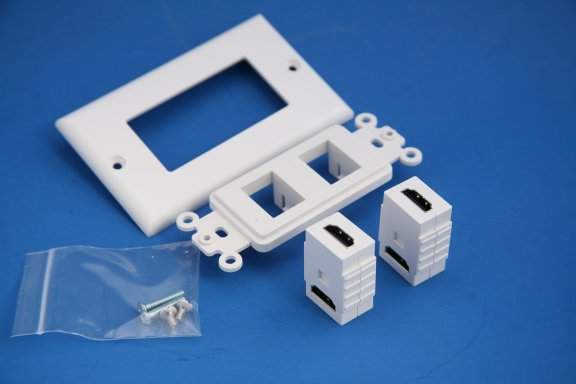 HDMI WALL PLATE 2-PORT Decora-White