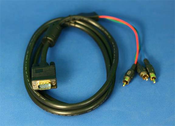HDTV 3-RCA TRIPLE SHIELDED COMPONENT BREAKOUT CABLE 6FT