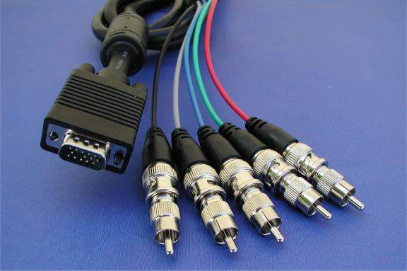 HDTV 5-RCABNC TRIPLE SHIELDED RGBHV BREAKOUT CABLE 25FT