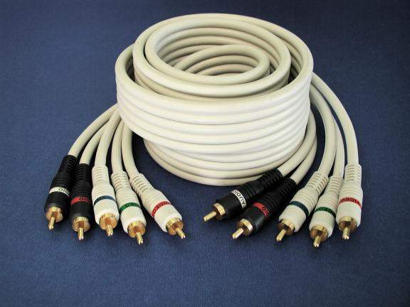 HDTV COMPONENT VIDEO DIGITAL TV FIVE RCA SHIELDED 25FT