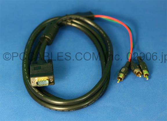 HDTV 3-RCA TRIPLE SHIELDED COMPONENT BREAKOUT CABLE 6FT