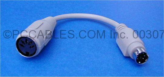 Keyboard Adapter AT to PS/2 PS2 DIN5-F to MINIDIN6-M
